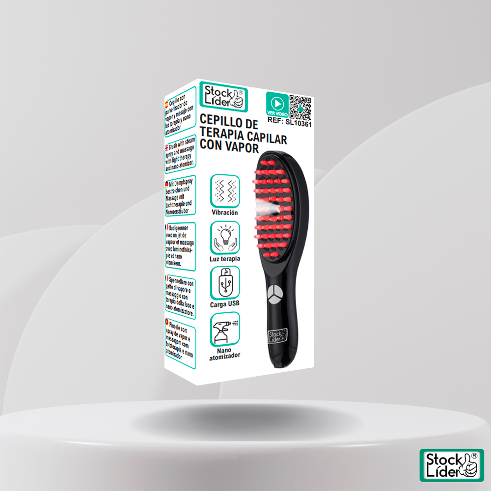 Cepillo de Terapia Capilar con Vapor y Luz Roja
