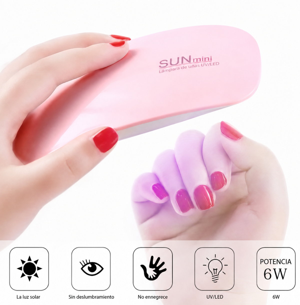 Mini Lámpara LED/UV para Uñas Portátil - Secado Rápido