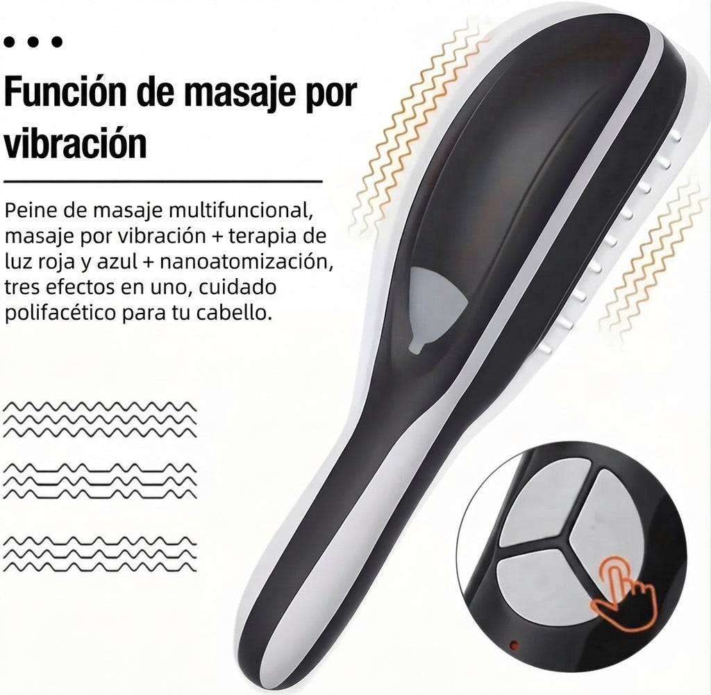 Cepillo de Terapia Capilar con Vapor y Luz Roja