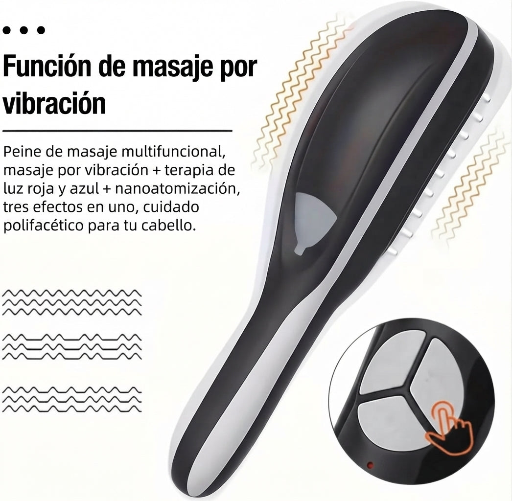 Cepillo de Terapia Capilar con Vapor y Luz Roja